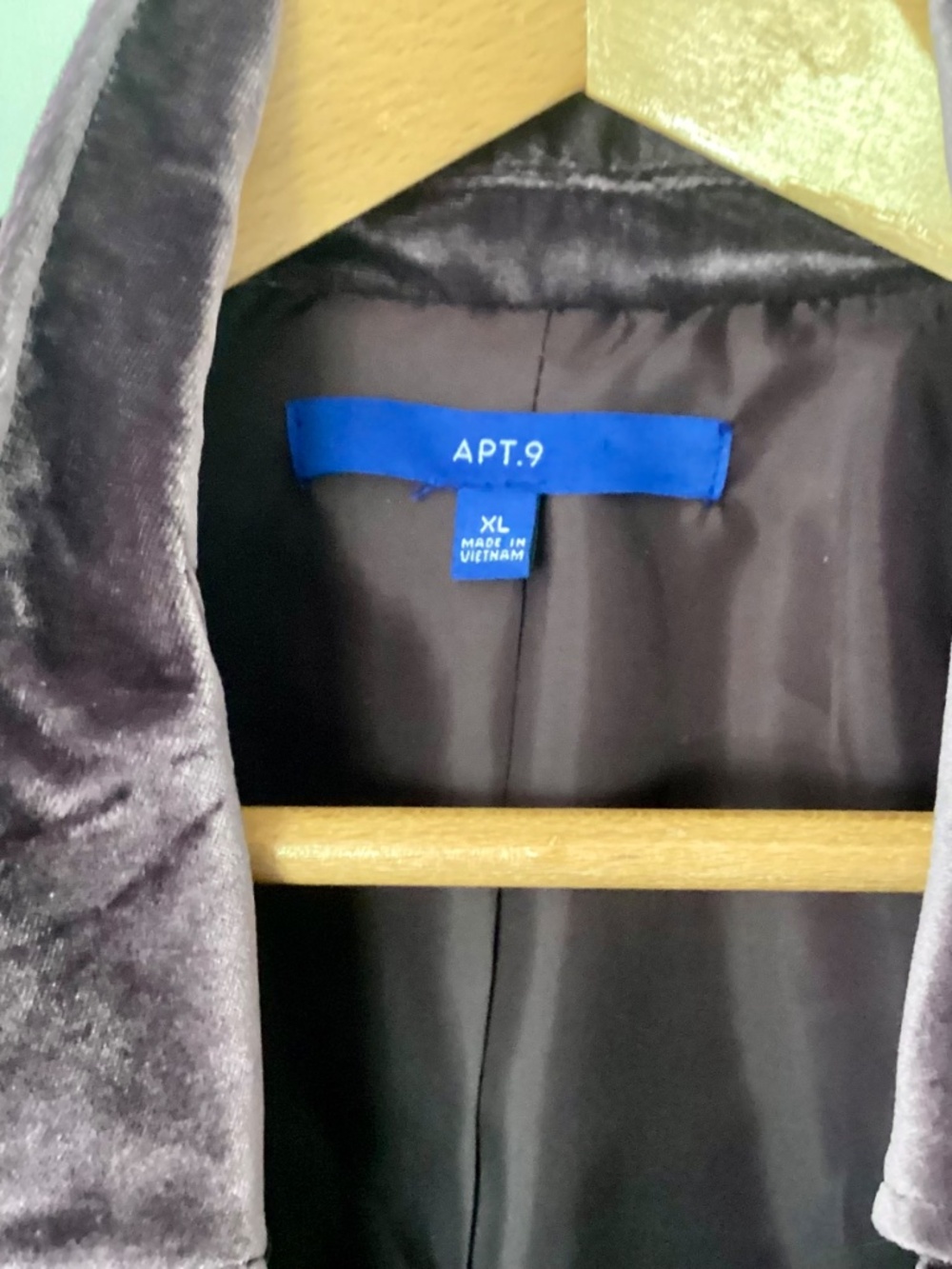 Apt. 9 moto jacket Purple Velvet Size XL Asymmetrical Zipper Party Going Out - Picture 4 of 12
